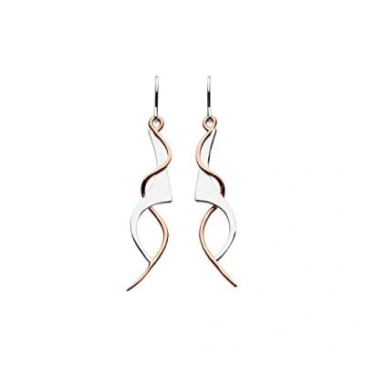 Image of Dew Women&#039;s Rose Gold Plate Art Nouveau Drop Earrings