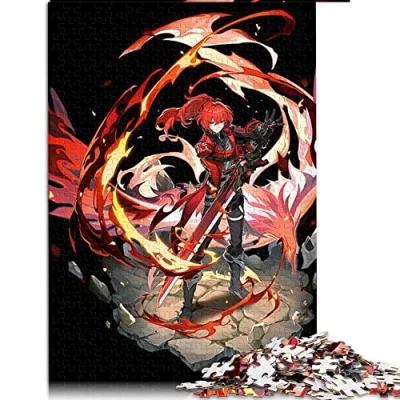 Image of 1000 Pieces Jigsaw puzzles for Adults Genshin Impact Diluc &amp; Kids Cardboard Educational Toys （Size 26x38cm）