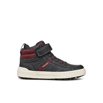 Image of Geox Weemble BOY Hightop trainers for kids, Size: 10K, Navy/bordeaux Imitation leather/ textile