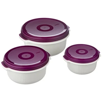Image of 508455 Micro Family microwave 3 dish pack 0.5/1.0/1.5 litres, bramble