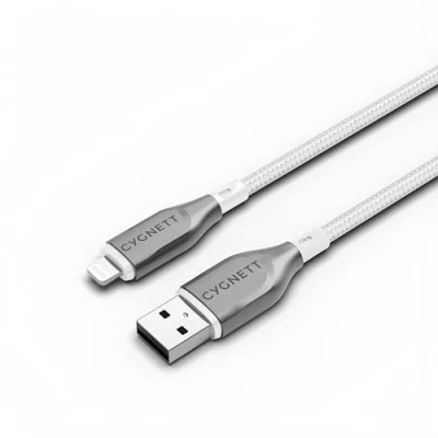 Image of Cygnett Armoured Lightning To USB A Cable White 2m