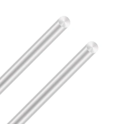 Image of LAVMHAB 6063 Aluminum Round Rods 10mm x 300mm, Solid Shaft Bar for DIY Crafts Models (2pcs)