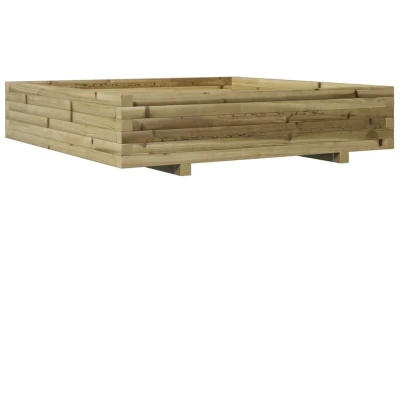 Image of vidaXL Garden Planter 110x110x26.5 cm Impregnated Wood Pine