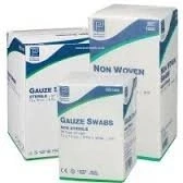 Image of Gauze swabs, Sterile 5cm x 5cm, 4Ply (Pack of 5 25) Non Woven and Soft