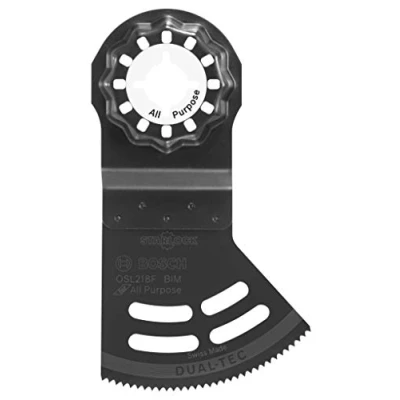 Image of BOSCH OSL218F 1 Piece 2 1/8 In. Starlock Oscillating Multi Tool in Dual Tec All Purpose Bi Metal Plunge Blade for Applications Wood with Nails, Drywall, PVC