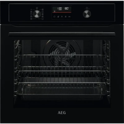 Image of AEG 3000 Series BPX53506EB Surround Cook Electric Single Built in Oven with Retractable Dials Black