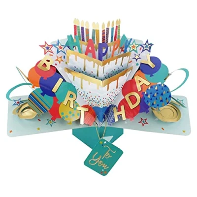 Image of Pop Up Birthday Cake Card Happy Greeting 3D Cards POP228
