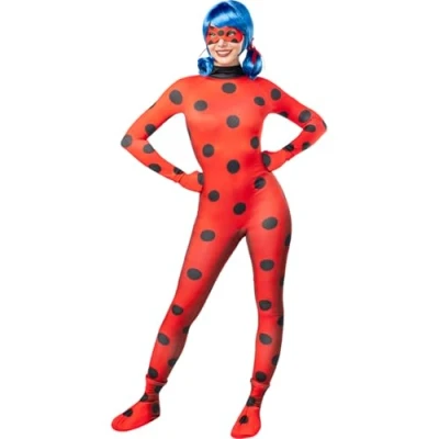Image of Funidelia Miraculous Ladybug Costume for Woman Cartoons, Ladybug, Adults Accessory Fancy Dress &amp; Props Halloween, Carnival Parties Size L Red