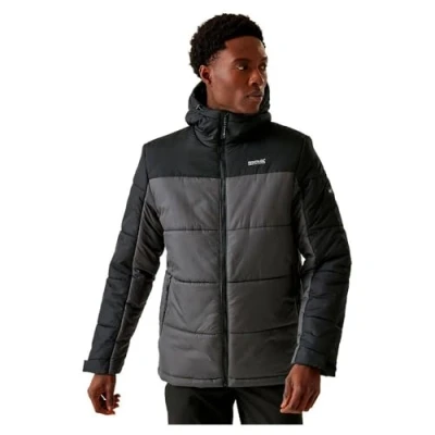 Image of Regatta Mens Nevado VII Insulated Jacket Black/Dark Grey M