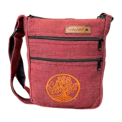Image of Macha Crossbody bag indian Style in Cotton with colorful prints shoulder for women Ethnic boho (Bordeaux 01)