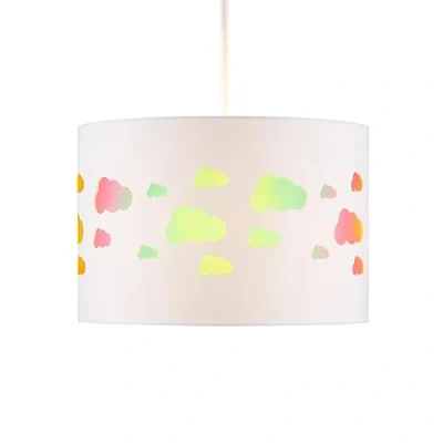 Image of Litecraft Glow Light Shade 30cm Easy Fit Lampshade (Iridescent, Clouds)