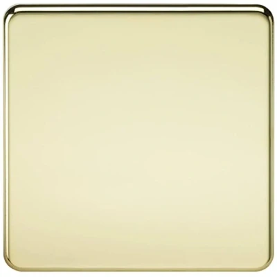 Image of SCREWLESS 1G BLANKING PLATE POLISHED BRASS