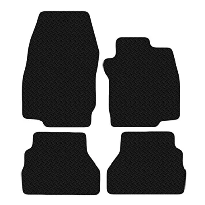 Image of Carsio Car Mats For Ford B Max 2015 Onwards 3mm 4pc Set Tailored Fit Rubber Floor Mat Complete Accessory Black Custom Fitted Anti Slip Backing, Heavy Duty &amp; Waterproof