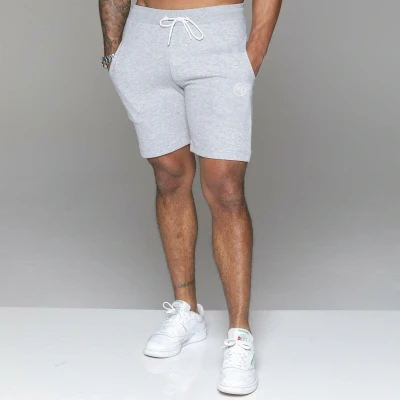 Image of MYT Mens Fleece Shorts Plain Elasticated Gym Activewear Sweat Casual Jogging Short Bottoms S XL (UK, Alpha, L, Regular, Grey)