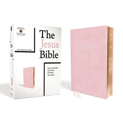 Image of The Jesus Bible, NIV Edition, Imitation Leather, Pink: New International Version, Blush, Leathersoft