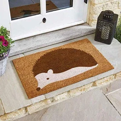 Image of Smart Garden Spike the Hedgehog Coir Doormat Indoor Outdoor Door Mat 75x45cm, 5050642017992