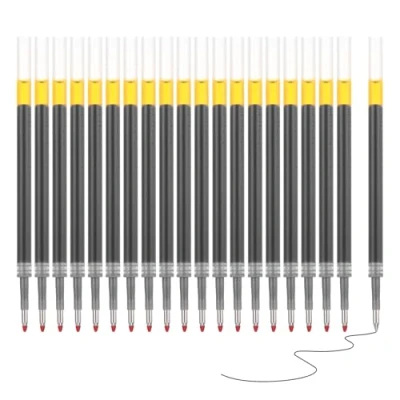 Image of M&amp;G Gel Pen Refills 0.5mm Fine Point, 20 Pack Retractable Ink Black Replace for Click Pen, Office Study Classroom Supplies, 4.3&quot;