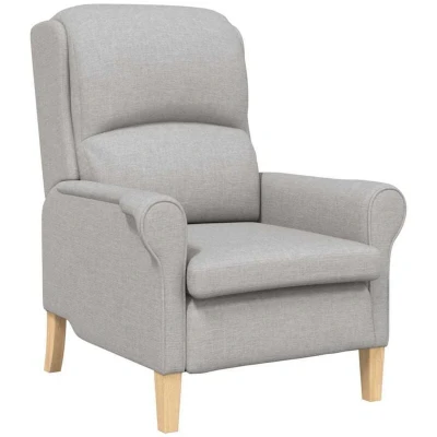 Image of vidaXL Modern Armchair Cloud Grey Polyester Fabric Medium