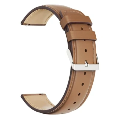 Image of TOOBUR 22mm Watch Strap, Vintage Leather Replacement Bracelet, Strap for Men Women, Compatible with IDW13/IDW16/IDW17/IDW18/IDW19/IDW20/IDW23/IDB03, LightBrown
