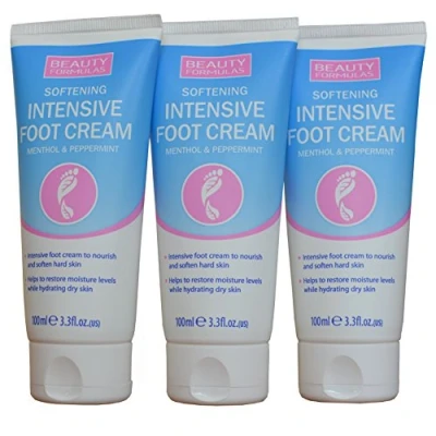 Image of THREE PACKS of Beauty Formulas Intensive Foot Cream 100ml