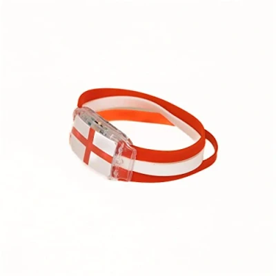 Image of England Flag Wristband LED Bracelet St George Armband Football World Cup Support