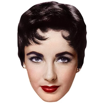 Image of FoxyPrinting Elizabeth Taylor young JB Actor Movie Tv Celebrity Cardboard Party Face Mask Fancy Dress