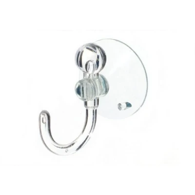 Image of SUCTION SUCKER WINDOW HOOKS CLEAR PLASTIC HOOK 25MM ( pack of 20 )