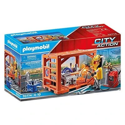 Image of Playmobil City Action 70774 Container Manufacturer, for Children Ages 4+