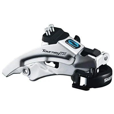 Image of Shimano FD TX800 Tourney TX Front Derailleur, Top Swing, Dual Pull
