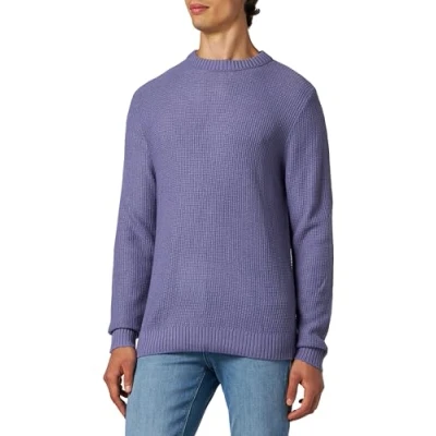 Image of JACK &amp; JONES Men&#039;s Jorkyle Knit Crew Neck Jumper, Twilight Purple, XL