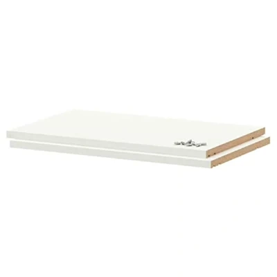 Image of I K E A UTRUSTA Pack of 2 Storage Organizer Shelf White Particleboard 60x37 cm + 1 Free Shoe Bag