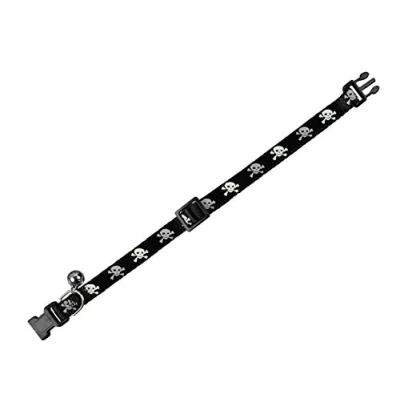 Image of Nobby Skulls Cat Collar, Black