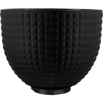 Image of KitchenAid Ceramic Mixing Bowl 4.7l Black Studded Whirlpool