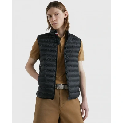 Image of Tommy Hilfiger Packable Recycled Waistcoat, Men&#039;s, Size: XXL, Black