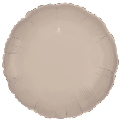 Image of amscan 9915471 Silk Lustre latte round foil