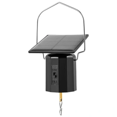 Image of MENIBBLER Hanging Rotating Motor, Solar Powered Motor for Wind Spinner, Spinner Revolving Chimes 6.5x6.5x11cm
