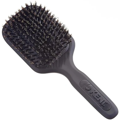 Image of Kent AirHedz Pro Medium Pure Bristle Paddle Brush Graphite Grey