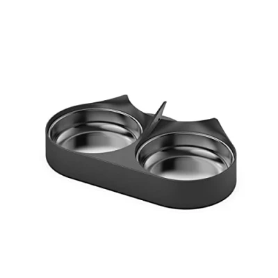 Image of PETLIBRO Replaceable Bowl, Food Grade Stainless Steel, Detachable Bowl Design, Compatible with Grannary Series Automatic Pet Feeders PLAF006, PLAF103, PLAF203, Black