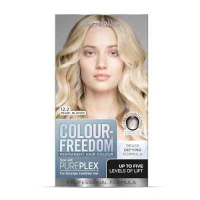 Image of Colour Freedom 12.2 Pearl Blonde Permanent Hair Colour. Ammonia Free, Brass Defying Formula with PurePlex to Protect and Restore. Up 5 levels of lift. By Knight &amp; Wilson