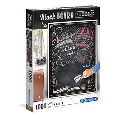 Image of Clementoni 39478, Black Board Never Stop Exploring Puzzle for Adults and Children 1000 Pieces, Ages 10 Years Plus