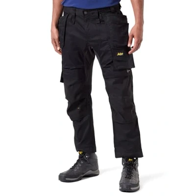 Image of Snickers AllroundWork Stretch Trousers Holster Pockets Black/Black 104