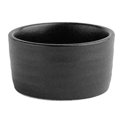 Image of Olympia Cavolo Dipping Dishes Textured Black 67mm (Pack of 12)
