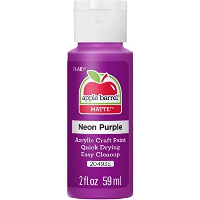 Image of Plaid Enterprises Acrylic Paint, Neon Purple, 59.1 ml (Pack of 1)