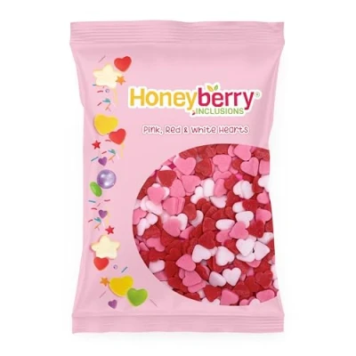 Image of Love Hearts Sprinkles 55g Sachet Natural Edible Decorating Perfect for Baking, Cupcake and Cake Decorations, Ice Cream, Desserts Icing Decoration Toppers