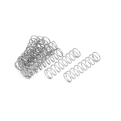 Image of sourcingmap Compression Spring,304 Stainless Steel,12mm OD,0.8mm Wire Size,50mm Free Length,Silver Tone,10Pcs