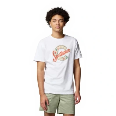 Image of Columbia Rapid RIDGE Graphic TEE Print Tshirt, Men&#039;s, Size: Large, White