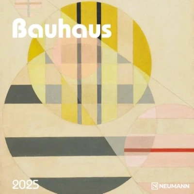 Image of Bauhaus 2025 Broschürenkalender, 30x30cm, Wandkalender mit ausgewählten Kunstwerken, internationalen Feiertagen, Mondphasen und viel Platz für Notizen