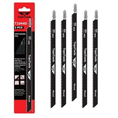 Image of 5 x TopsTools JSTT1044D T1044D 250mm Long Clean and Fast Cuts Wood Cutting Jigsaw Blades Compatible with Bosch, Dewalt, Makita, Milwaukee many more