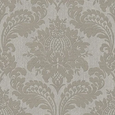 Image of Boutique Taupe Archive Damask Wallpaper