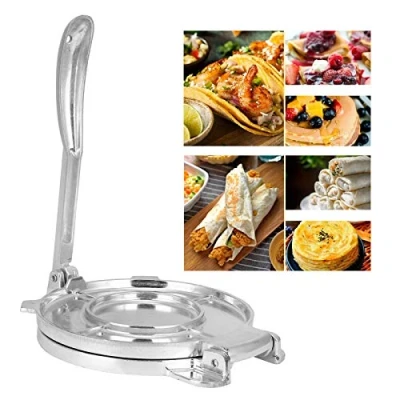 Image of Junlucki Flour Press, Aluminum Alloy Tortilla for Rotis, Empanadas Arepas, Quesadillas Tortillas, Patacones